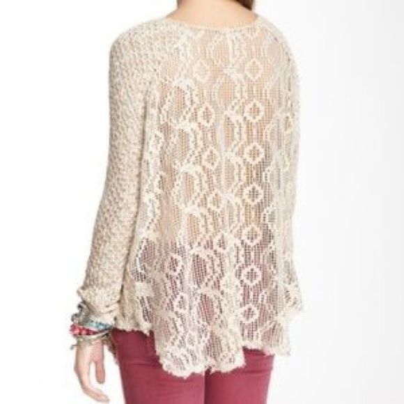 Free People Tops - Free People Poppyseed Yarn Pullover